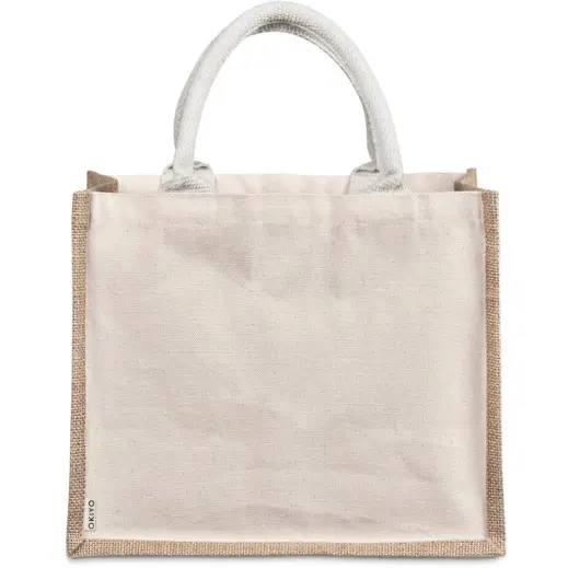 Okiyo Chinsai Midi Jute & Cotton Tote Front